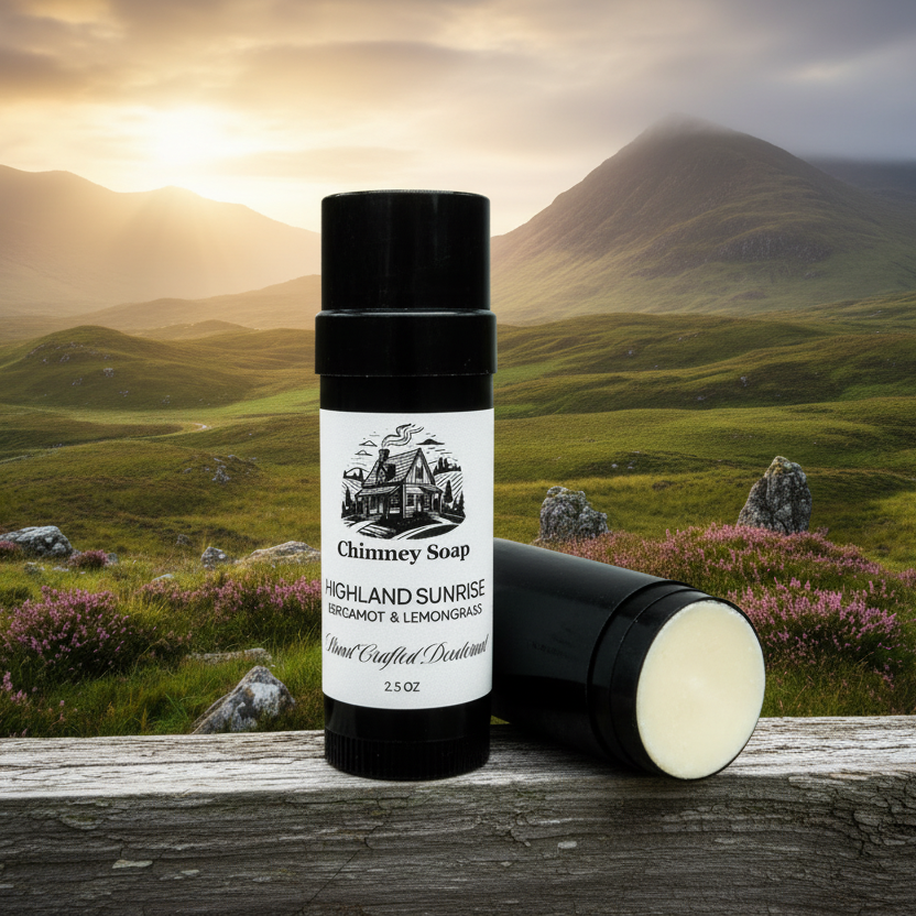 Highland Sunrise Deodorant – Bergamot & Lemongrass (2.5 oz stick)
