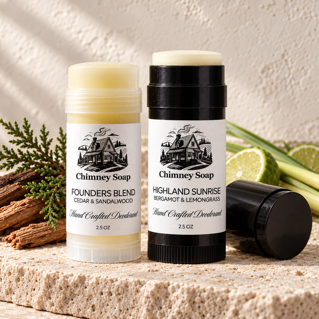 Chimney Soap handcrafted deodorant collection