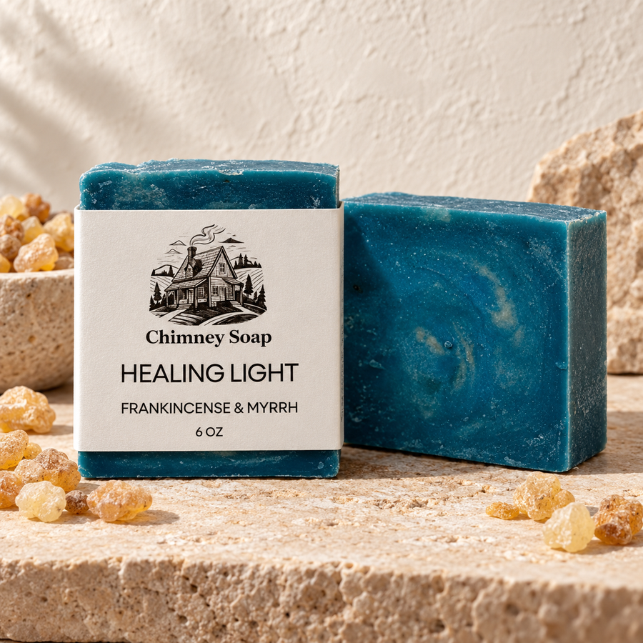 Healing Light frankincense and myrrh six-ounce soap